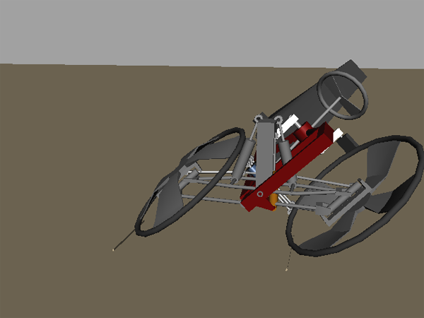First prototype design of leaning reverse trike